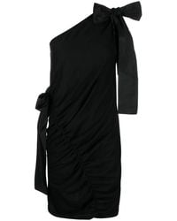 MSGM - One-Shoulder Bow-Detailed Dress - Lyst