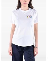 MC2 Saint Barth - Emilie Embroidered Cotton T-Shirt - Lyst