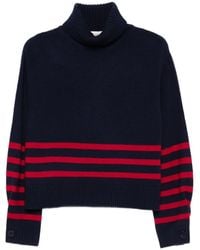 Semicouture - Stripe Turtleneck Sweater - Lyst