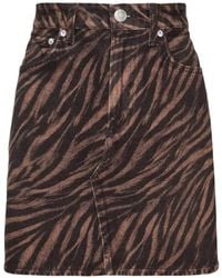 Rag & Bone - Miramar Zebra-Print Mini Skirt - Lyst