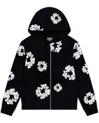 DENIM TEARS - Cotton Wreath Rhinestone-Studded Hoodie - Lyst