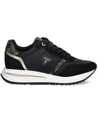 Guess - Eagar Logo-Print Panelled Sneakers - Lyst