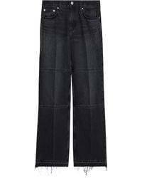 Helmut Lang - Distressed-Hem Straight Jeans - Lyst