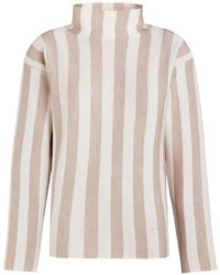 Tod's - Striped Funnel-Neck Sweater - Lyst