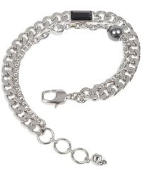 McQueen - Skull-Charm Chain Bracelet - Lyst
