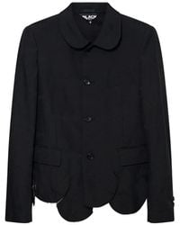 COMME DES GARÇON BLACK - Chaqueta Con Dobladillo Festoneado - Lyst