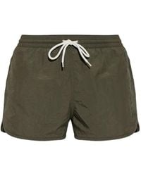 Balmain - Logo-Embroidered Drawstring Swim Shorts - Lyst