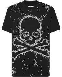 Philipp Plein - T-Shirt Round Neck Ss Skull & Bones - Lyst