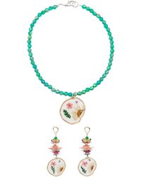 Amir Slama - Beaded Necklace Earrings Set - Lyst