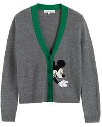 Chinti & Parker - Mickey Mouse Intarsia-Knit Cardigan - Lyst