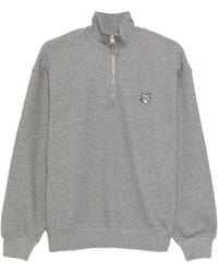 Maison Kitsuné - Fox Head Comfort Half Zip Sweatshirt - Lyst