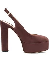 Casadei - 130Mm Patty Platform Slingback Pumps - Lyst