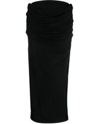 Paris Georgia Basics - Draped Midi Straight Skirt - Lyst