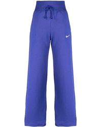 Nike High-waist Wide-leg Trousers - Blue