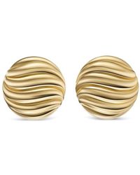 David Yurman - 18kt Yellow Gold Sculpted Cable Stud Earrings - Lyst