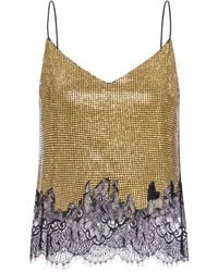 Self-Portrait - Top Met Afwerking Van Kant - Lyst