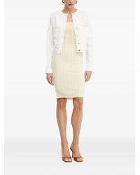 Guess - Tie-Detail Rib-Knit Mini Dress - Lyst