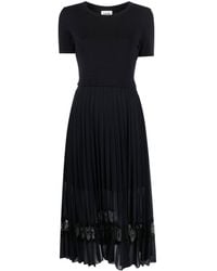 Claudie Pierlot - Pleated-skirt Short-sleeve Dress - Lyst