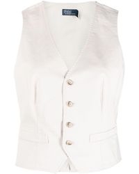 Polo Ralph Lauren - V-neck Cotton Waistcoat - Lyst