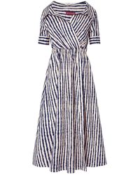 Altuzarra - Lydia Striped Midi Dress - Lyst