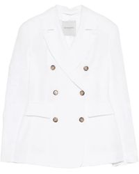ERMANNO FIRENZE - Double-Breasted Blazer - Lyst