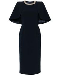 Jenny Packham - Flirtini Midi-Jurk Verfraaid Met Kristallen - Lyst