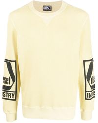 DIESEL - Logo Print Chunky-Knit Jumper - Lyst