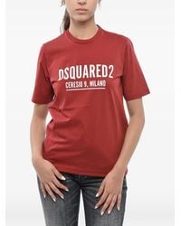 DSquared² - Logo-Print Crew-Neck T-Shirt - Lyst