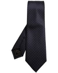 Brioni - Polka-Dot Herringbone Tie - Lyst