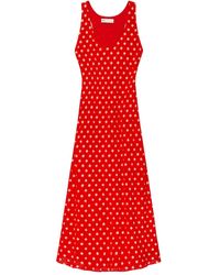 Tory Burch - Maxi-Jurk Met Stippen - Lyst