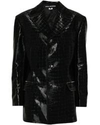 Junya Watanabe - Chaqueta Con Efecto De Piel Cocodrilo Y Solapas De Muesca - Lyst