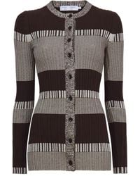 Proenza Schouler - Mini Stripe Long-sleeve Cardigan - Lyst