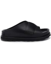 Jil Sander - Platform Leather Slides - Lyst