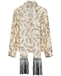 forte_forte - Chemise Royal Leopard À Franges - Lyst