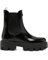 Prada - Stivali Chelsea Con Placca Logo - Lyst