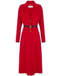 Elisabetta Franchi - Wool Coat - Lyst