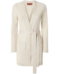 Missoni - Chevron-Pattern Belted Cardigan - Lyst