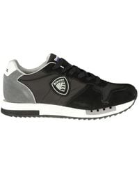 Blauer - Queens Logo-Patch Panelled Sneakers - Lyst