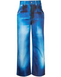 Loewe - Gerade Jeans mit Pixel-Print - Lyst