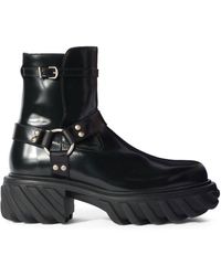 Off-White c/o Virgil Abloh - Exploration Motor Leather Ankle Boots - Lyst