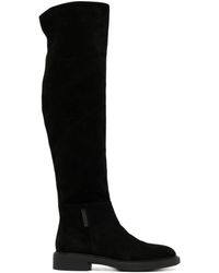 Gianvito Rossi - 30mm Round-toe Leather Boots - Lyst