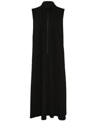 Y's Yohji Yamamoto - Sleeveless Stand-Collar Maxi Dress - Lyst