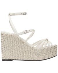Jimmy Choo - Nyra 100 Braided-Strap Sandals - Lyst
