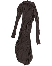 Issey Miyake - Draped-design Cotton-blend Dress - Lyst