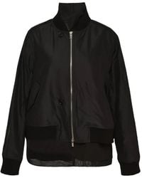 Ordinary Couture Code - Graphic-Print Panelled Bomber Jacket - Lyst