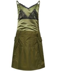 ANDERSSON BELL - Robe Imprimée À Poches Cargo Et Soutien-Gorge En Dentelle - Lyst