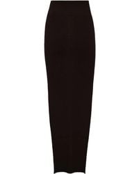 Rick Owens - Sacri Ribbed-Knit Maxi Skirt - Lyst