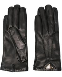 Prada - Triangle-Logo Gloves - Lyst