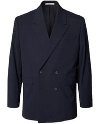 SELECTED - Double-Breasted Notch-Lapel Blazer - Lyst