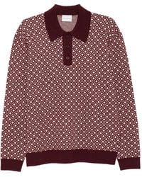 Drole de Monsieur - Diamond-Pattern Polo Shirt - Lyst